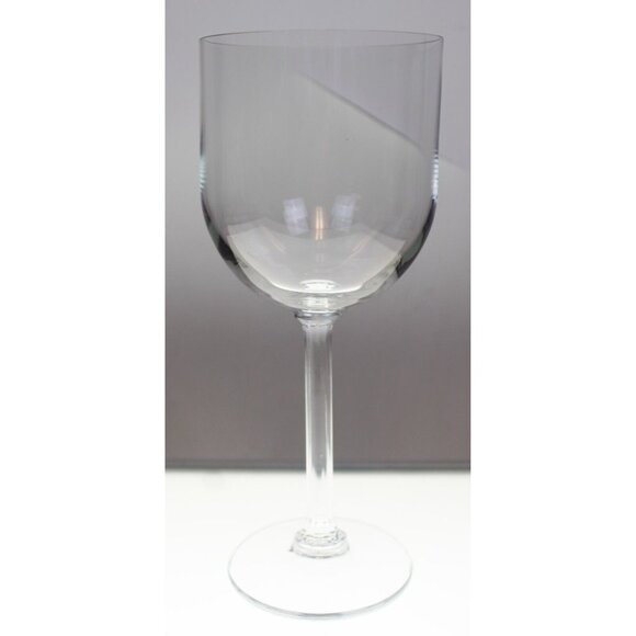 Clear Wine Glass Crystal Goblet Ribbed Column Stem Barware Red White Tableware - Picture 2 of 8